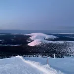 Ruska 2, Yllaes, Aekaeslompolo, Lapland - Log With And Fell Scenery * Äkäslompolo