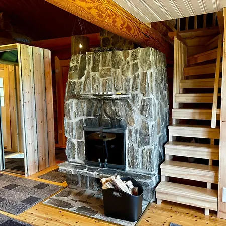 Ruska 2, Yllaes, Aekaeslompolo, Lapland - Log With And Fell Scenery